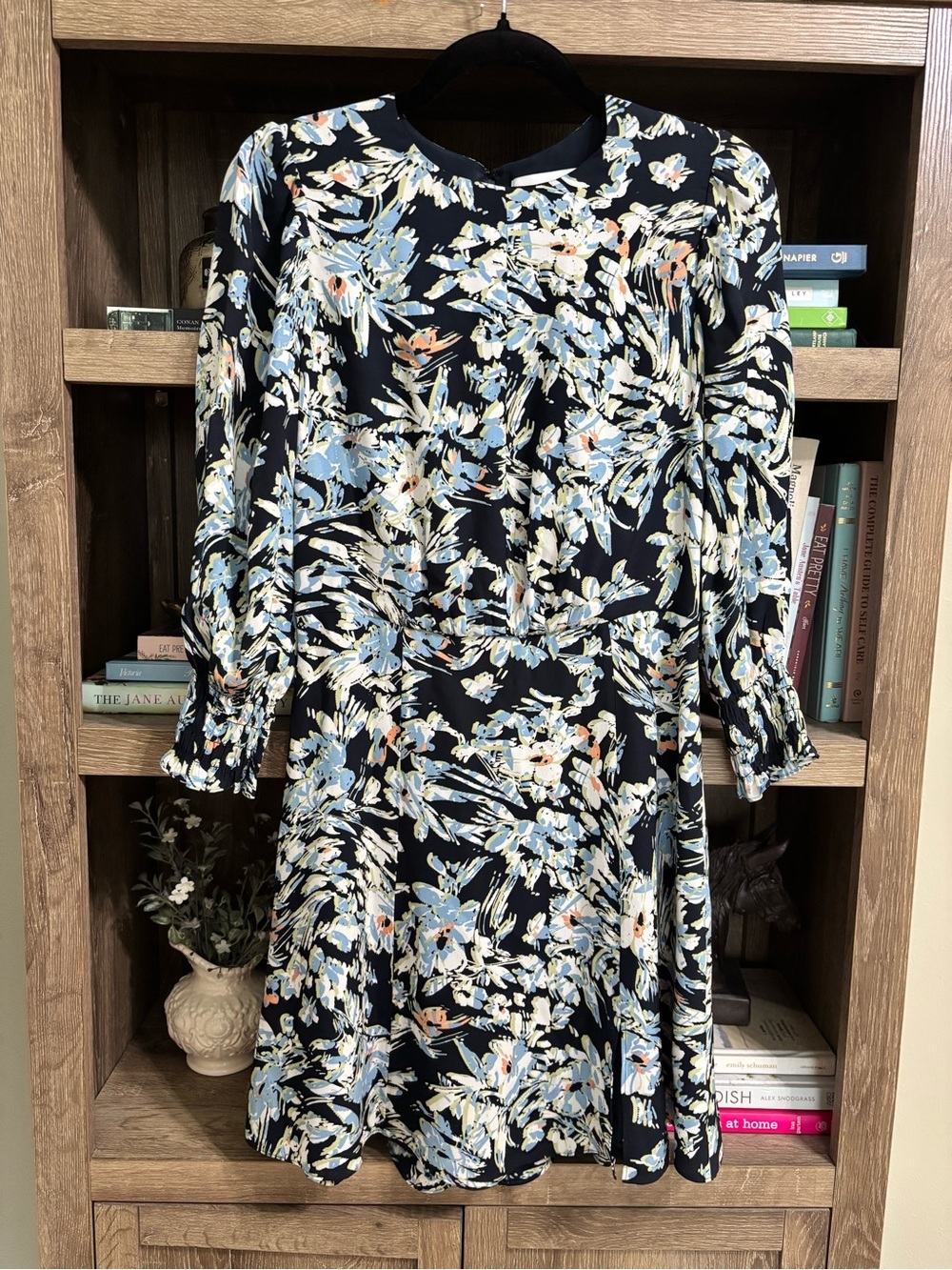 Reiss Annie Floral Long-Sleeve Dress, Size 4